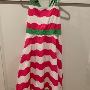 Gymboree Girls Pink and White Striped Dress